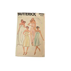Butterick 3434 Womens Size 16 Misses Lingerie Nightgown & Pajamas 7 Pieces